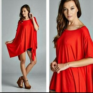 Striking Red Poncho